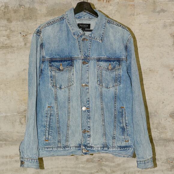 PacSun Medium Classic Denim Jacket Size L Mens or Unisesx - Picture 3 of 7
